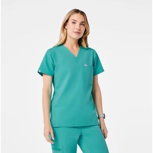 UNAVAILABLE Figs - Catarina One-Pocket Scrub Top Color Oasis Surgical Green